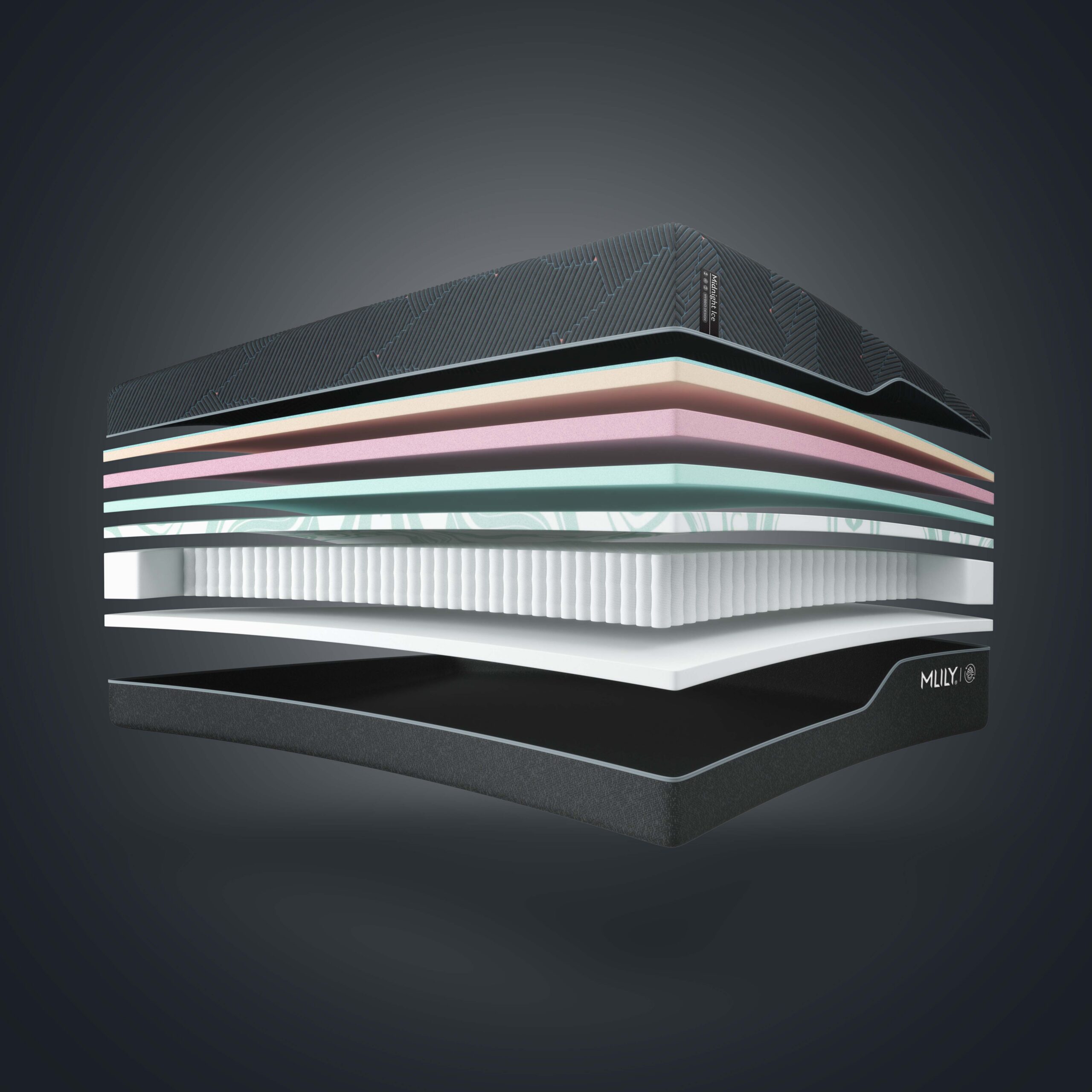Midnight ICE - 14" Hybrid Copper Infused Mattress by Mlily - Luxury Cool Sleep - Image 4