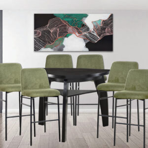 7pc Erika Dining Table – Dark Espresso / Sage  - $699.99 WOW!! Pricing- Pre-Spring Sale