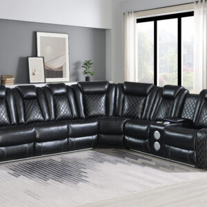 Orion II Power Motion Sectional – Black