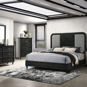 6pc Skyline Queen Bedroom Group – Onyx & Gray