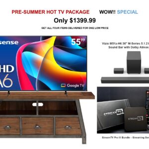 Holverson 55″ TV Entertainment Package – Pre-Summer Wow!! Special Sale Only $1399.99