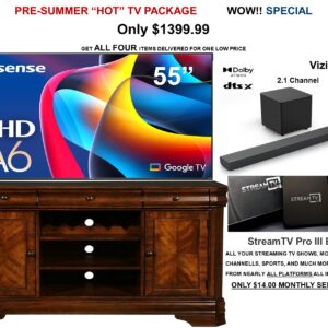 Sheridan 55" TV Entertainment Package - Pre-Summer Wow!! Special Sale only $1399.99